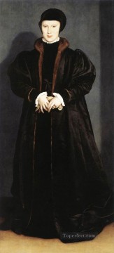 ハンス・ホルバイン一世 Painting - デンマークのクリスティーナ ミラノ公爵夫人 ルネッサンス ハンス・ホルバイン二世